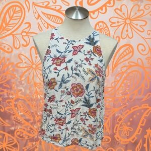 Old Navy White and Red Sleeveless Tank Top